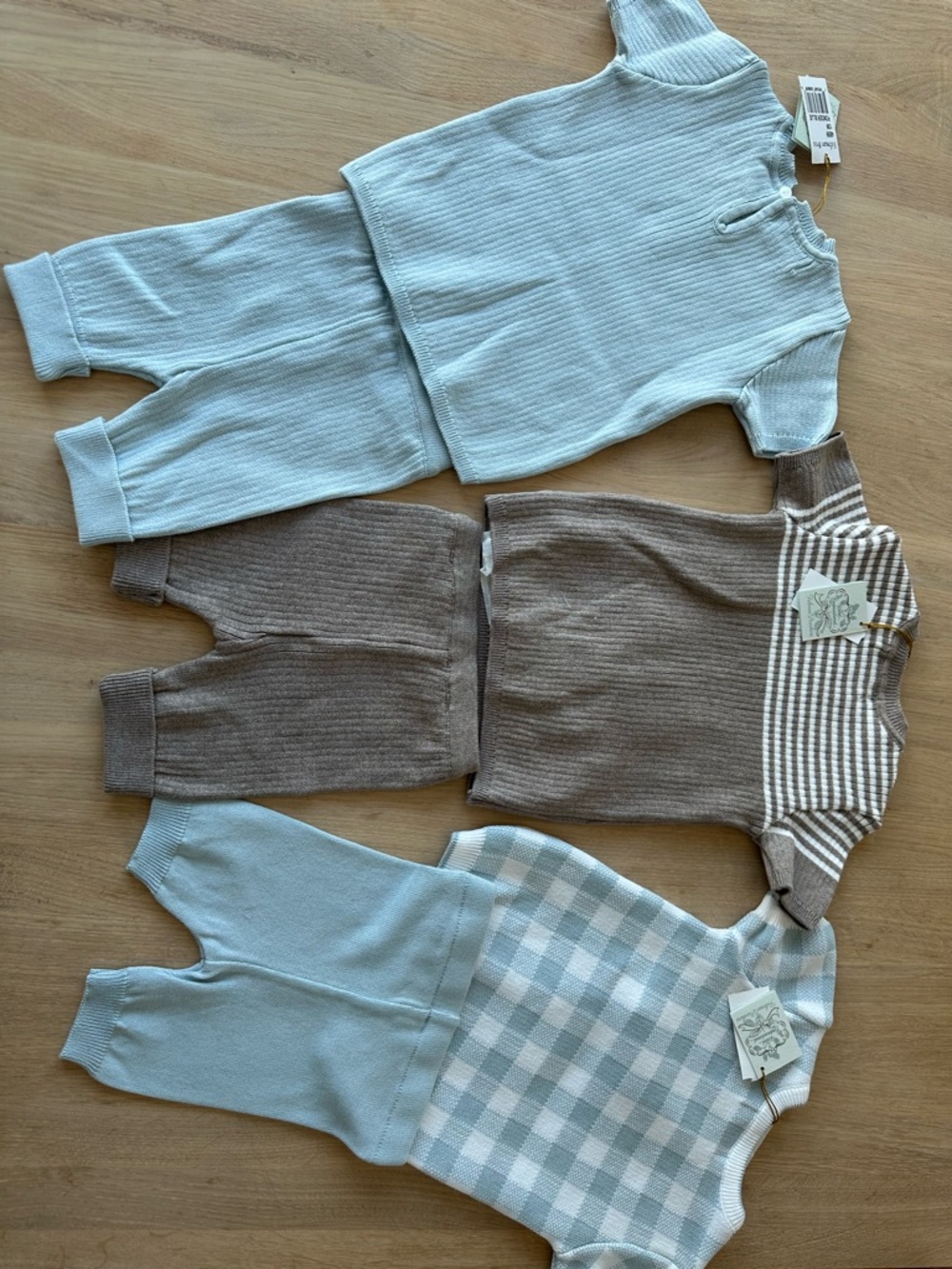 NWT Kids Matching Sets - Blue & Brown Knit Two-Piece Sets - Picture 9 of 12